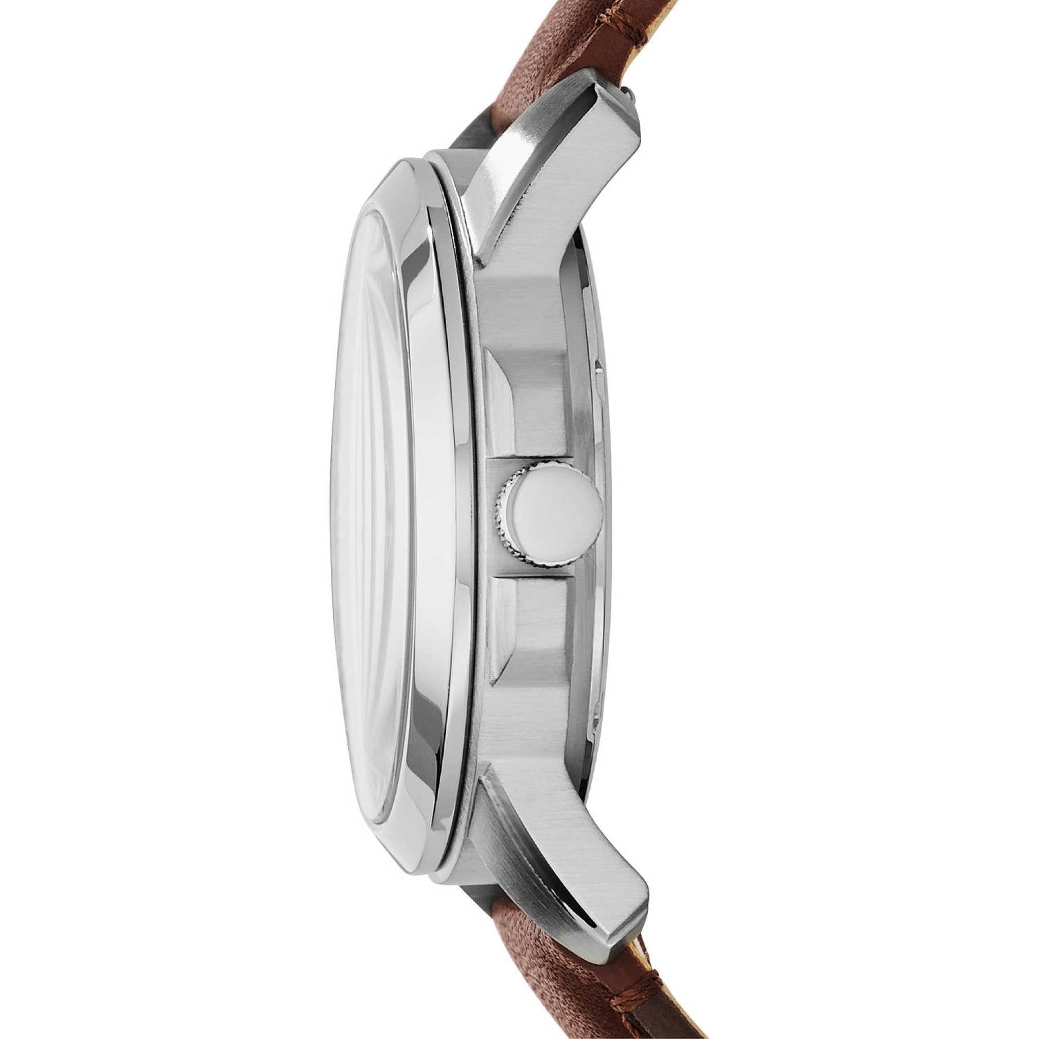 Orologio Uomo Acciaio Fossil Solo Tempo Quarzo Data Marrone Pelle Rosè FS5091